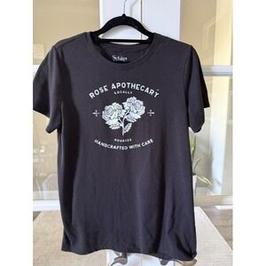 Schitt's Creek Rose Apothecary Graphic T-Shirt Charcoal Black Large L Official